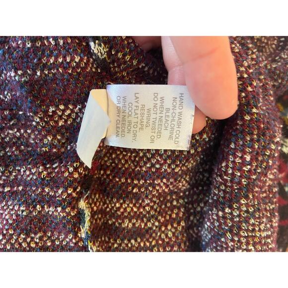 Grandpa Sweater Wool Blend Cozy Long Sleeve Knit Fall Jewel Tone Size XL Cottage - Picture 3 of 5